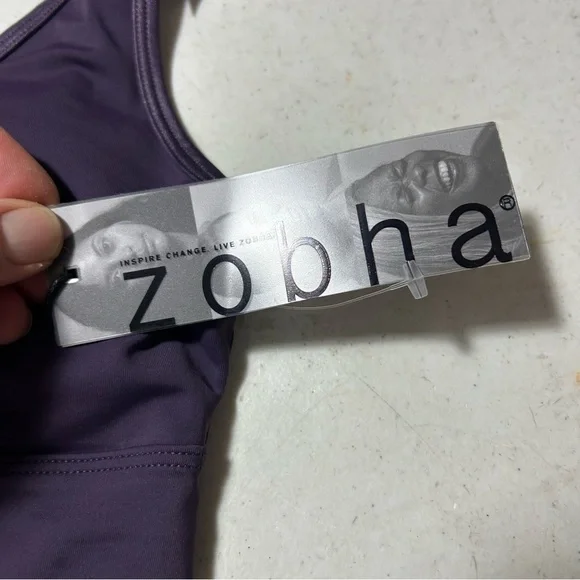 New Zobha Women’s Sports Bra Purple Small BNWT - Picture 4 of 7